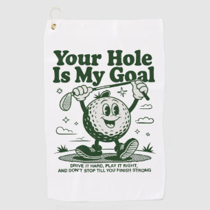 Dein Loch ist mein Ziel Lustiger Golf Golfspieler Golfhandtuch