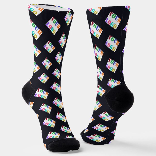 Dein Logo Maßgeschneiderte Firmen Logo Socken Beis (Gewinkelt)
