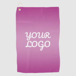 Dein Logo & Modernes einfaches Ombre Lila Golfhandtuch