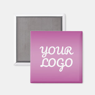 Dein Logo & Modernes einfaches Ombre Lila Magnet
