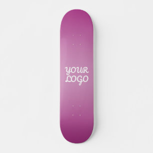 Dein Logo & Modernes einfaches Ombre Lila Skateboard