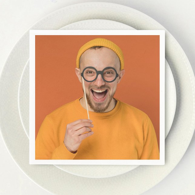 Dein lustiges Selfie-Foto hochladen Serviette (Von Creator hochgeladen)
