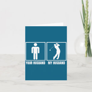 Dein Mann mein Mann Golfer Golf Sportliebhaber n Karte