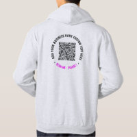 Dein Marken-Hoodie mit QR-Code und Text