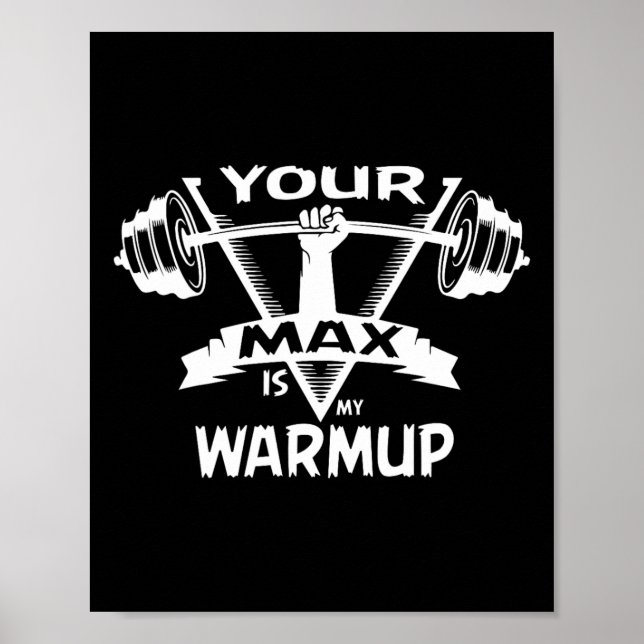 Dein Max ist mein Warmup-Geschenkkoffer Poster (Vorne)