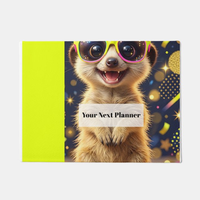 Dein Nächster Planer – Erdmännchen-Notizbuchcover Fußmatte (Vorderseite)