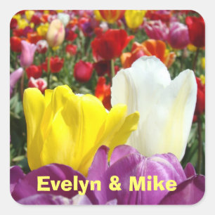 Dein Name Aufkleber Tulpe Blumen Sein Ihr Name