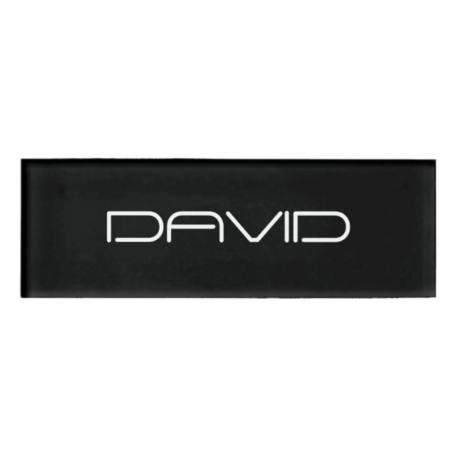 Dein Name | Cool Stylisierbarer, benutzerdefinierb Namenschild (Vorderseite)