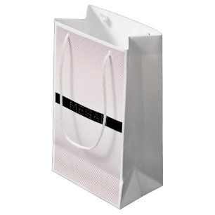 Dein Name   Dünnweiß und sublette Rose Ombre Strei Kleine Geschenktüte
