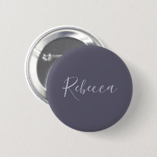 Dein Name   Elegante Lavendel-Schrift auf nebligem Button