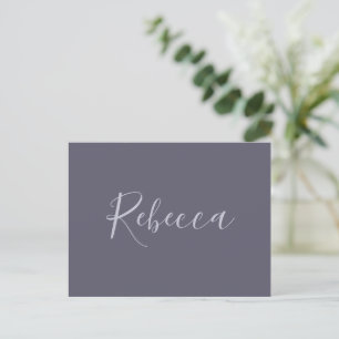Dein Name Elegante Lavendelschrift auf nebligem Postkarte