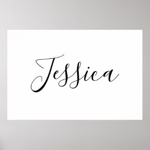 Dein Name   Elegante Schrift Poster