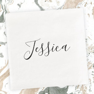 Dein Name Elegante Schrift Serviette