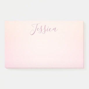Dein Name Elegante Schrift Soft Ombre Post-it Klebezettel