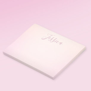 Dein Name Elegante Schrift Soft Ombre Post-it Klebezettel