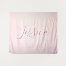 Dein Name | Elegante Schrift Soft Ombre Wandteppich