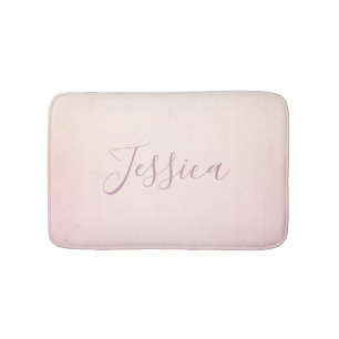 Dein Name   Elegantes Script Soft Ombre Badematte