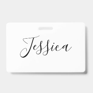 Dein Name   Elegantes Skript Ausweis