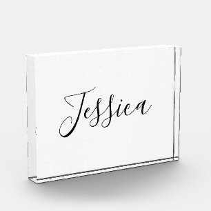 Dein Name Elegantes Skript Fotoblock