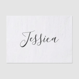 Dein Name Elegantes Skript Seidenpapier