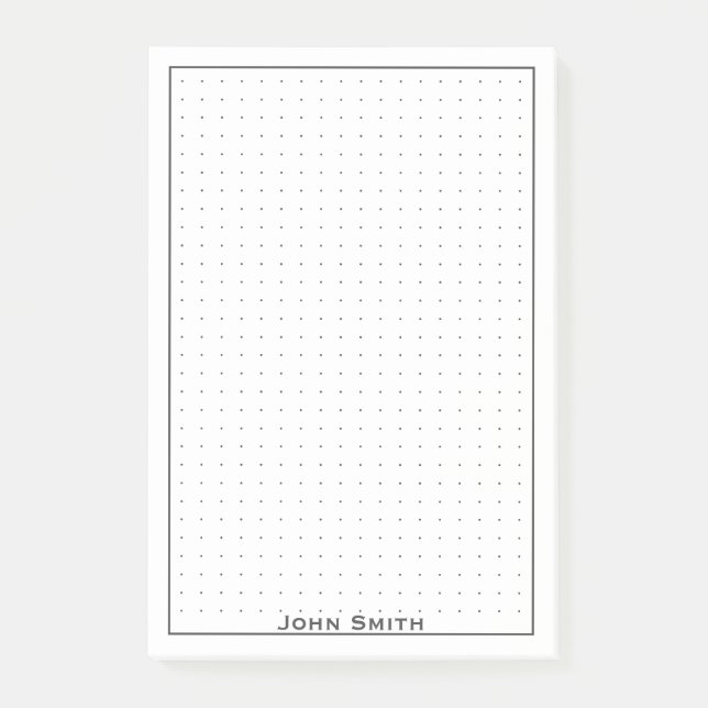 Dein Name | Graue Graustufen-Mindestkörpergröße fü Post-it Klebezettel (Vorderseite)