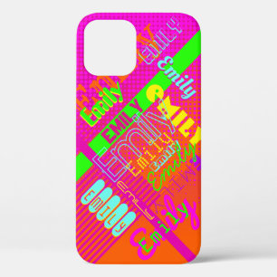Dein Name Lustige bunte 80er 90er Retro-Inspirat Case-Mate iPhone Hülle