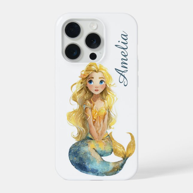 Dein Name Meerjungfrau  iPhone Hülle (Rückseite)