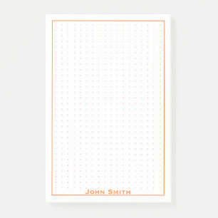 Dein Name   Minimale Bronze-Bronze für gepunktete  Post-it Klebezettel