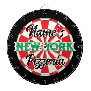 Dein Name NEW YORK Pizzeria Vintage Style NY Pride Dartscheibe