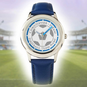 Dein Name plus Fußballmannschaftsname Uhr