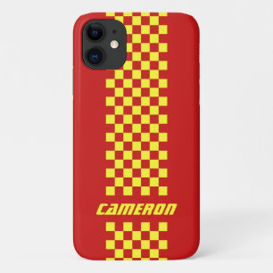 Dein Name Vollständig individuelle Farben Karo-Str Case-Mate iPhone Hülle