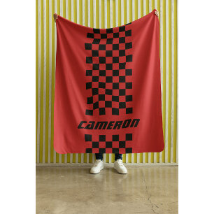 Dein Name Vollständig individuelle Farben Karo-Str Sherpadecke