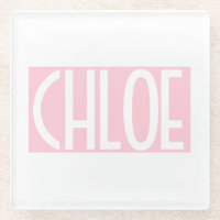 Dein Name | Weißer Text auf hellrosa