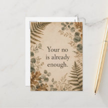 Dein Nein ist genug Grenzen Botanischer Spruch