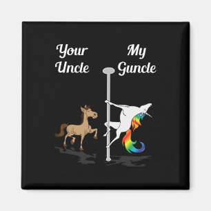 Dein Onkel Mein Onkel Du Me tanzen Unicorn Rainbo Magnet