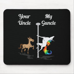Dein Onkel Mein Onkel Du Me tanzen Unicorn Rainbo Mousepad