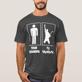 Dein Opa Mein Opa Gitarre Rock N Roll Musik B T-Shirt