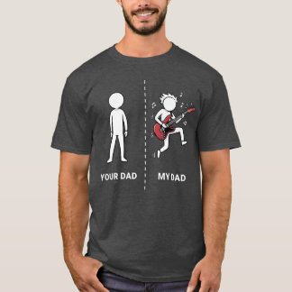Dein Papa Mein Papa Lustiger Bass-Gitarrenliebhabe T-Shirt
