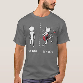 Dein Papa Mein Papa Lustiger Bass-Gitarrist Musike T-Shirt