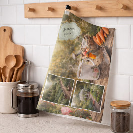 Dein persönliches Kaffeebild vor dem Gärtnern Geschirrtuch