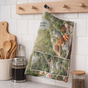 Dein persönliches Kaffeebild vor dem Gärtnern Geschirrtuch