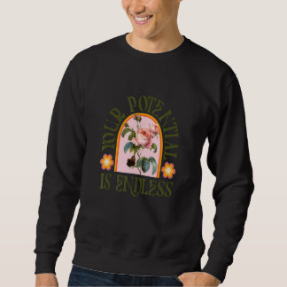 Dein Potenzial Ist Endlos Retro-Inspiration Lehrer Sweatshirt