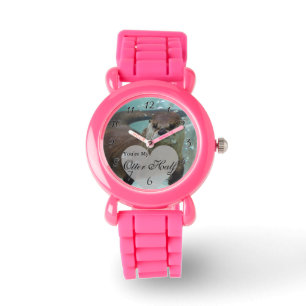 Dein schöner halb brauner Fluss Otter schwimmen Armbanduhr