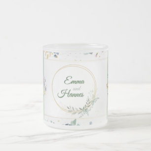 Dein schönster Morgen danach mit Blumenmotiv -  Mattglastasse