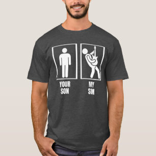 Dein Sohn Mein Sohn Bassgitarre Papa Mama Lustige T-Shirt