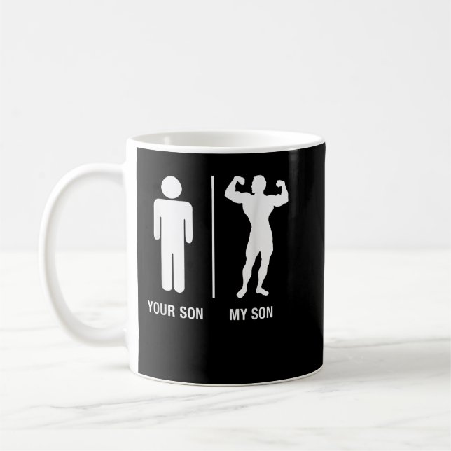 Dein Sohn mein Sohn Bodybuilder Funny Gym trainier Kaffeetasse (Links)