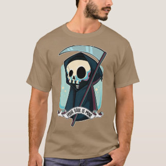 Dein Soul ist mein Kawaii Sensenmann Tod Halloween T-Shirt