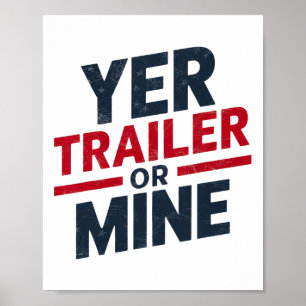 Dein Trailer Oder Meiner Lustig Usa 4. Juli White Poster