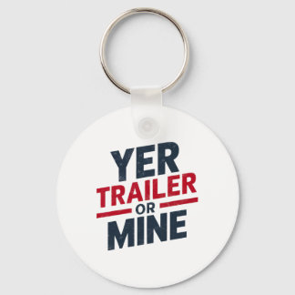 Dein Trailer Oder Meiner Lustig Usa 4. Juli White  Schlüsselanhänger