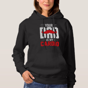 Dein Vater ist mein Cardio Red Mustache Feminist G Hoodie